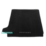 Двошарові килимки в багажник для Nissan Pathfinder (R51) (складений 3й ряд) 2011-2014 Black Sotra Premium 10mm