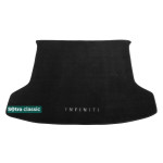 Двухслойные коврики Black для Inifiniti QX50 (mkII)(багажник) 2017> Sotra Classic 7mm