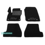 Двухслойные коврики Black для Ford Focus (mkIII) 2015-2018 Sotra Premium 10mm