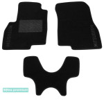 Двошарові килимки Black для Mitsubishi Grandis (1 ряд) 2003-2011 Sotra Premium 10mm