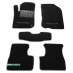 Двошарові килимки Peugeot 208 (5-дв.) 2012> - Classic 7mm Black Sotra