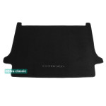 Коврик в багажник Citroen C4 Picasso (mkI)(сложенный 3й ряд) 2006-2013 - текстиль Classic 7mm Black Sotra