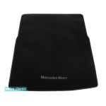 Коврик в багажник Mercedes-Benz GLS-Class (X166)(сложенный 3й ряд) 2012→ - текстиль Classic 7mm Black Sotra
