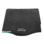 Коврик в багажник Ford Focus (хэтчбек)(mkIII) 2010→ - текстиль Classic 7mm Grey Sotra
