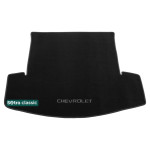 Коврик в багажник Chevrolet Captiva (mkI)(сложенный 3й ряд) 2010→ - текстиль Classic 7mm Black Sotra