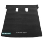 Килимок в багажник Volkswagen Transporter (long) (T5) 2011-2015 - текстиль Classic 7mm Grey Sotra