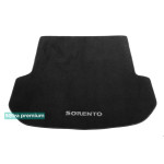 Двухслойные коврики в багажник Black для Kia Sorento (UM)(mkIII) 2015-2020 Sotra Premium 10mm