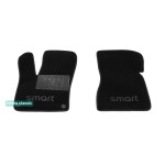 Двухслойные коврики Smart ForTwo (W453) 2014→ - Classic 7mm Black Sotra