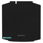 Килимок в багажник Skoda Rapid (седан) (mkI) 2012 → - текстиль Classic 7mm Black Sotra