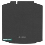 Килимок в багажник Skoda Rapid (седан) (mkI) 2012 → - текстиль Classic 7mm Grey Sotra