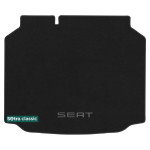 Коврик в багажник Seat Leon (5-дв. хэтчбек)(mkIII) 2013-2020 - текстиль Classic 7mm Black Sotra