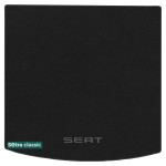 Коврик в багажник Seat Leon (универсал)(mkIII) 2013-2020 - текстиль Classic 7mm Black Sotra