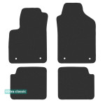 Двошарові килимки Fiat 500 (mkI) 2013 → (4 clips) - Classic 7mm Black Sotra