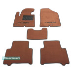Двошарові килимки для Hyundai Santa Fe (1-2 ряд) (DM / NC) (mkIII) 2013 → 10mm Terracot Sotra Premium