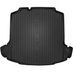 Гумовий килимок в багажник для Skoda Rapid (mkI) (ліфтбек) 2012-2019 (без дворівневого статі) (з бічними нішами) (багажник) - Frogum Dry-Zone 