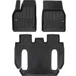 Резиновые коврики Frogum Proline 3D для Tesla Model X (mkI) 2022-> (6 мест)