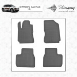 Коврики в салон Peugeot Partner 08- (design 2016) (4 шт) резиновые Stingray