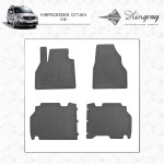 Коврики в салон Renault Kangoo 08- ( design 2016) (4 шт) резиновые Stingray