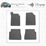 Коврики в салон Renault Kangoo 97- (4 шт) резиновые (design 2016) Stingray 