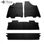 Ковры салона для Тойота Sienna III (7 seats) (2010-...) (special design 2017) with plastic clips TL - (6 шт) - Stingray