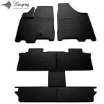 Ковры салона для Тойота Sienna III (6 seats) (2010-) (special design 2017) with plastic clips TL (7шт) - Stingray