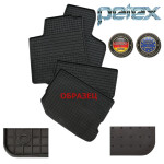 Резиновые коврики MITSUBISHI ASX 2010 черные 4 шт - Petex