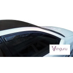 Дефлектори вікон Daewoo Gentra 2012- сивий накладні скотч комплект 2 шт., Матеріал литтєвий Полікар - Vinguru
