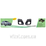 Фари додаткові модель для Тойота Corolla 2011 / TY-472-L2LED-W / накладки доп / денного світла DRL / ел.проводку