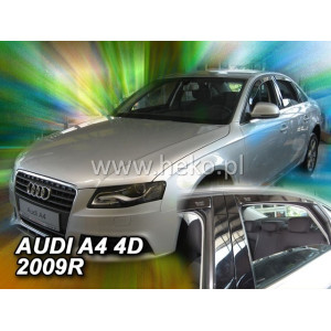 Дефлектори вікон AUDI 4D A4 2009R .-> (+ OT) седан - вставні Heko