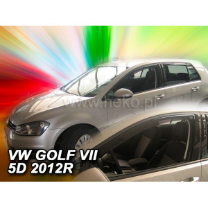 Ветровики для VW GOLF VII 5D 2012-2020 вставные 2шт.пер. - Heko