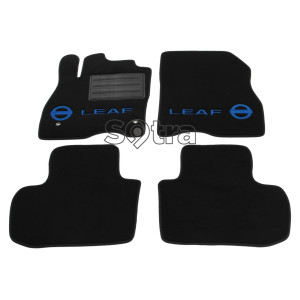 Двошарові килимки Nissan Leaf 2010-> - Premium 10mm Black Sotra