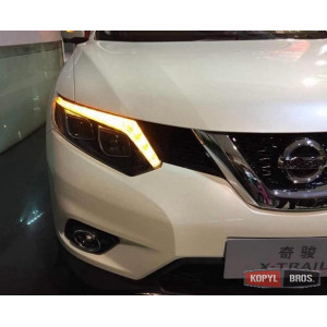 Nissan X-trail T32 оптика передня з ДГЗ / DRL healights 2014+ - JunYan