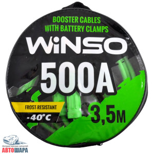 Провода-прикуриватели 500А, 3,5м, круглая сумка - WINSO