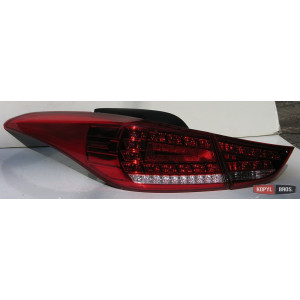 Hyundai Elantra MD 2011-2015 оптика задня червона LED стиль Audi 2011+ - JunYan