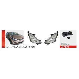 Фары доп.модель Hyundai Elantra/2014/HY-691W/эл.проводка