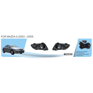 Фары доп.модель Mazda 6 2003-05/MZ-056W/эл.проводка