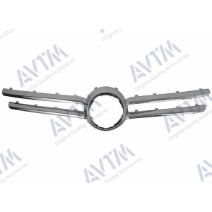 Решітка радіатора Volkswagen Touareg 2007-2009 хром.верхн. (Внешн.часть 1) - AVTM