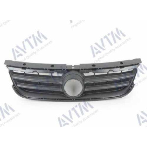 Молдинг решетки радиатора Volkswagen Touareg 2007-2009 черн.верхн. (внутр.часть) - AVTM