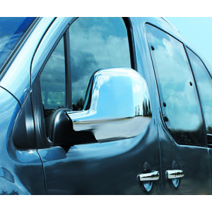Peugeot Parthner 2012- Накладки на зеркала (пластик) 2шт - Carmos