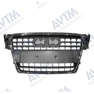 Решетка радиатора Audi A4 2008-2012 хром/черн. - AVTM