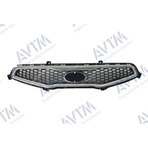 Решетка радиатора Kia Picanto 2011-2016 с хром рамкой - AVTM