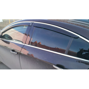 Дефлектори вікон Opel Insignia 2009 -> хетчбек С Хром молдинги - HIC