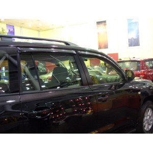 Дефлектори вікон для Тойота LAND CRUISER 200 / LX570, 07-, 4 дв, темний - SIM