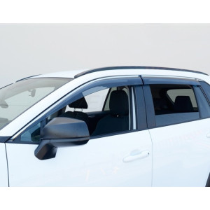 Дефлектори вікон для Тойота Rav 4 2019- (з хром молдингом) - AVTM