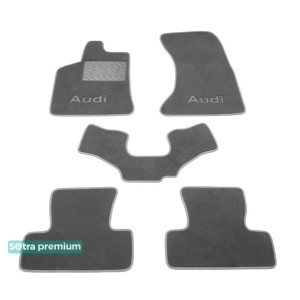 Двошарові килимки для Audi Q5 / SQ5 (mkI) 2008-2016 Grey Sotra Premium 10mm