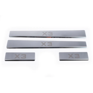 BMW X3 (e83) 2003-2010 Накладки на пороги (4 шт, нерж) - Carmos