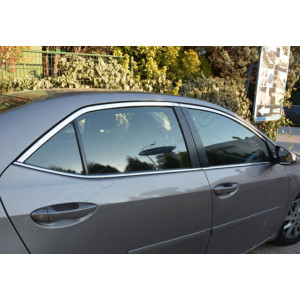 Для Тойота Corolla (2013-) Окантовка стекол верхня 4шт - OMSALINE