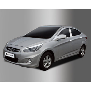 Hyundai Accent 2010- Накладки на стійки - Clover