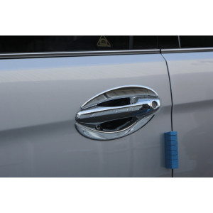 Hyundai Santa Fe 2012- Накладки на ручки 8шт - Clover