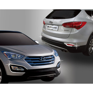 Hyundai Santa Fe 2012- Окантовка противотуманок 4шт - Clover